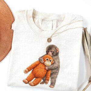 Monkey Punch T-Shirt – Cute Baby Monkey Graphic Statement Tee